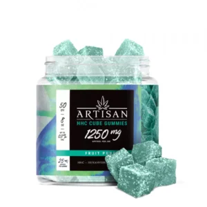 Artisan HHC THC Cube Gummies – Fruit Punch – 1250MG